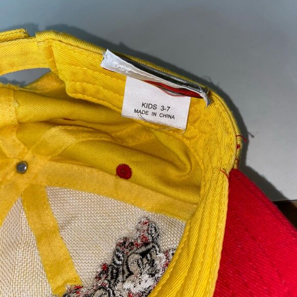 Walt Disney World Minnie Mouse Hat Cap Strap Back Kids 3-7 Logo Red & Yellow - Picture 8 of 8